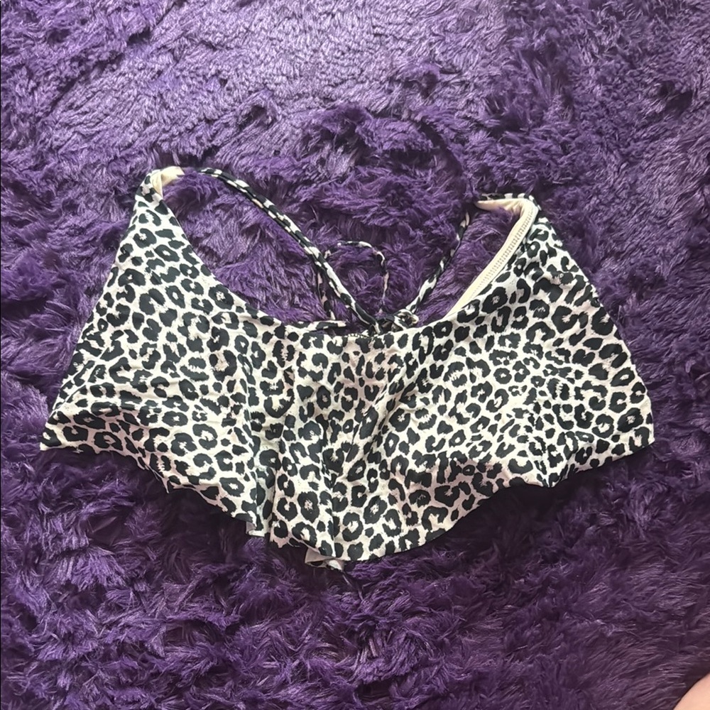 Leopard Print Bikini Top